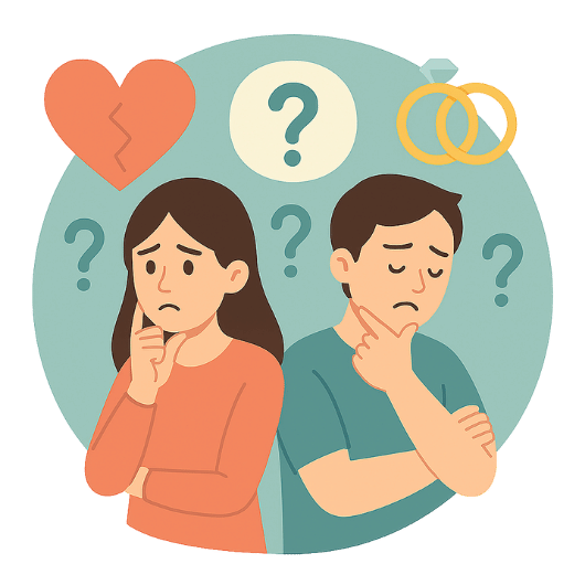 Persona reflexionando sobre si es momento de separarse de su pareja.